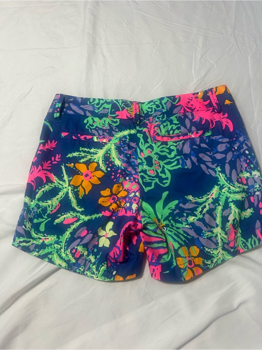 Lilly Pulitzer NWT 00 Callahan Indigo All A Glow Shorts 5” Inseam Preppy Beach - Picture 6 of 16